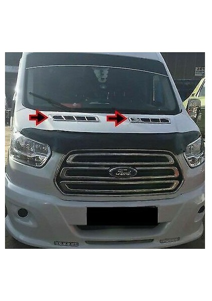 Aktif Oto Krom Ford  Transit Uyumlu Kaput Üstü Havalandırma Çerçevesi P. Çelik 2014+