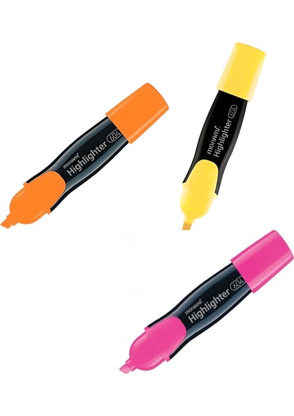 Fosforlu Kalem 3'lü Set Sarı Turuncu Pembe