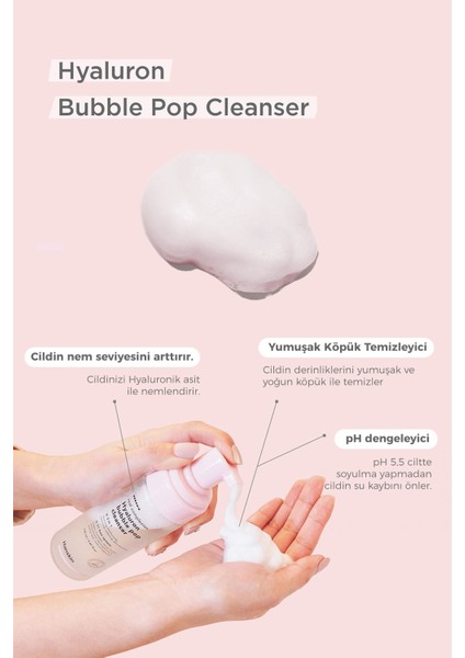Hyaluron Bubble Pop Cleanser- Hyaluronik Asit Bazlı Yüz Yıkama Köpüğü [150 ml ] fiyatları