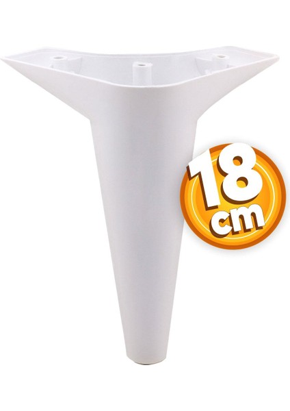 Aspen Lüks Mobilya Kanepe Koltuk Tv Ünitesi Baza Yükseltici Ayağı Ayakları 18 Cm Beyaz Ayak