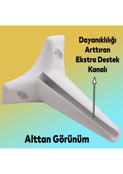 Aspen Lüks Mobilya Kanepe Koltuk Tv Ünitesi Baza Yükseltici Ayağı Ayakları 18 Cm Beyaz Ayak