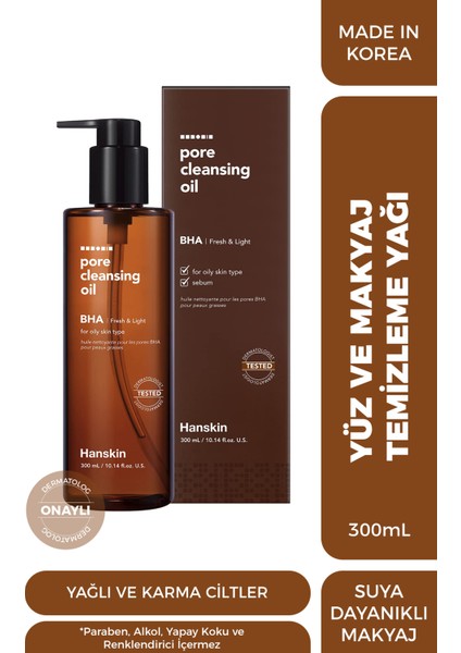 Pore Cleansing Oil Bha – KarmaYağlı Ciltler için /Makyaj Temizleme Yağı