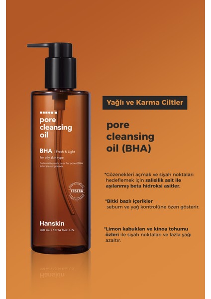 Pore Cleansing Oil Bha – KarmaYağlı Ciltler için /Makyaj Temizleme Yağı