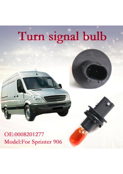 Mercedes-Benz Dodge Sprinter / Crafter 2006+ Yan Kanat Ayna Göstergesi Ampul Tutucu Ayna Dönüş Sinyali Ampul L & R (Yurt Dışından) modelleri