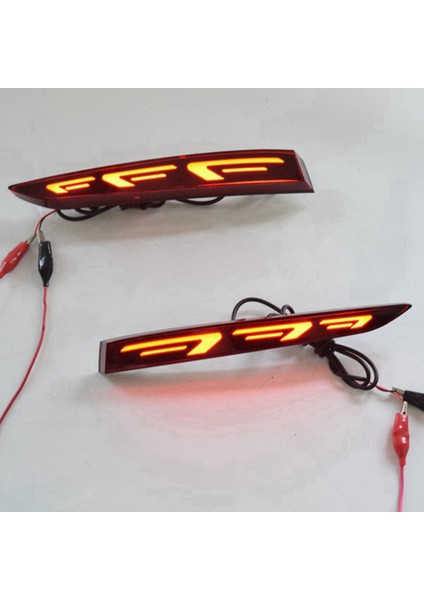 1paır Araç LED Arka Tampon Reflektör Uyarı Fren Lambası Arka Lamba Park Sis Lambası Hyundai Solaris Accent 2017-2019 (Yurt Dışından)