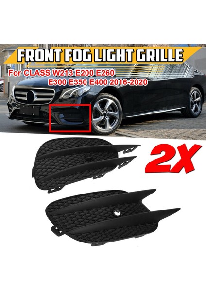 2x Araba Ön Tampon Sis Işık Izgara Izgara Kapağı Mercedes Benz E Class W213 E200 E260 16-20 A2138856800 A2138856700 (Yurt Dışından) modelleri