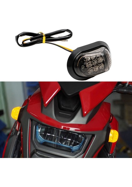 12 V Sarı Aydınlatma Motosiklet Göstergeleri Flaşör 9 LED Motosiklet Bir Çift Piranha Işık Flaşör Dönüş Sinyali Işık (Yurt Dışından)