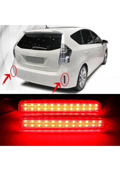 Araba LED Arka Tampon Reflektör Fren Lambası Kuyruk Lambası Toyota Noah Voxy 80 Pruis 40 Için (Yurt Dışından)