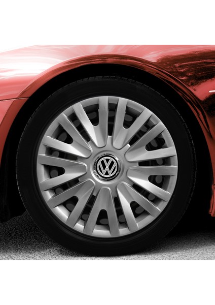 Volkswagen Polo 13 Inç Jant Kapağı Amblemli Gri 4 Adet 1 Takım 122