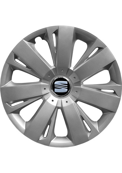 Seat Leon 15 Inç Jant Kapağı Amblemli Gri 4 Adet 1 Takım 114