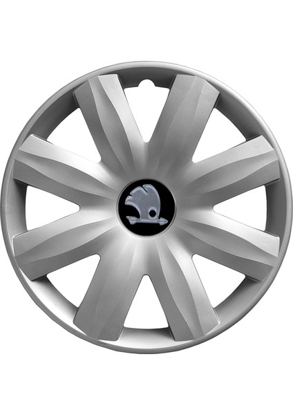Skoda Citigo 13 Inç Jant Kapağı Amblemli Gri 4 Adet 1 Takım 115