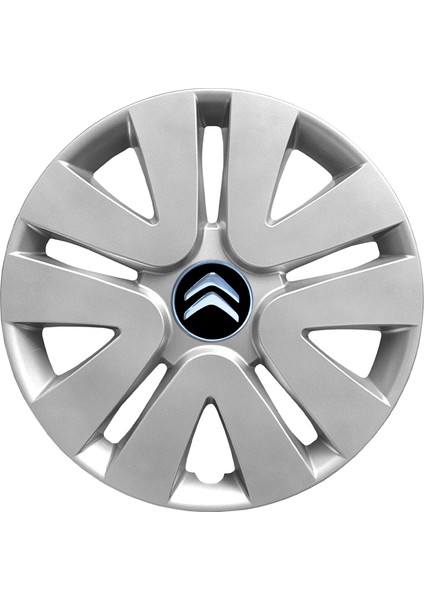 Citroen C3 Picasso 14 Inç Uyumlu Jant Kapağı Amblemli Gri 4'lü Takım 105