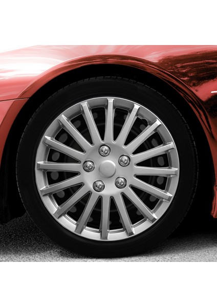 Kia Pride 14 Inç Jant Kapağı Amblemli Gri 4 Adet 1 Takım 135