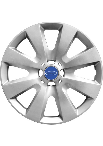 Ford Fiesta 15 Inç Uyumlu Jant Kapağı Amblemli Gri 4'lü Takım 110