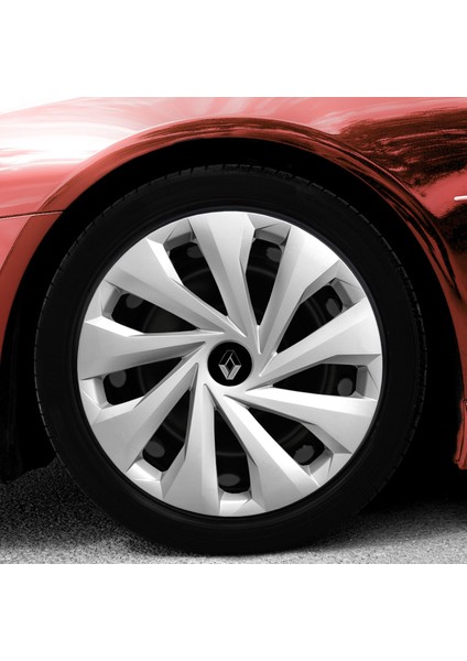 Renault Megane 1 15 Inç Jant Kapağı Amblemli Gri 4 Adet 1 Takım 130