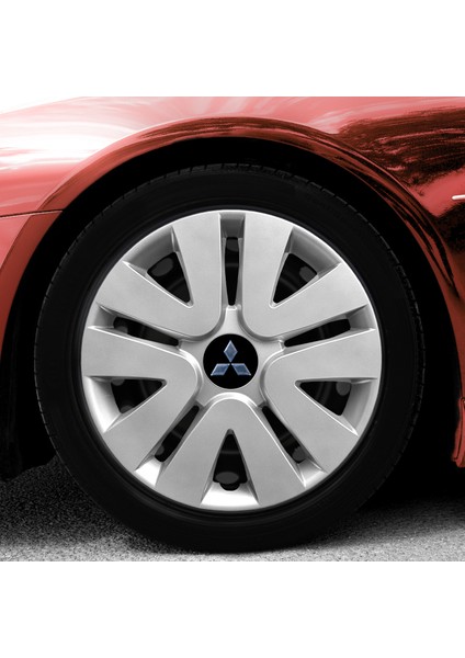 Mitsubishi Lancer 15 Inç Jant Kapağı Amblemli Gri 4'lü Takım 106