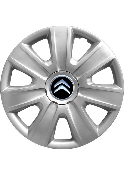 Citroen Ami 14 Inç Jant Kapağı Amblemli Gri 4 Adet 1 Takım 108
