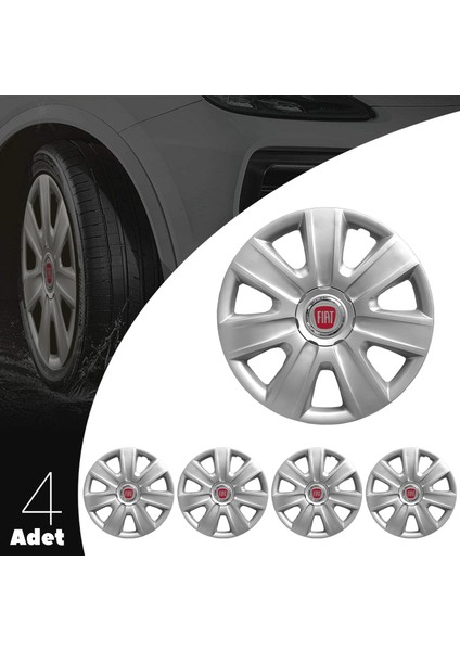Tofaş Şahin 14 Inç Jant Kapağı Amblemli Gri 4'lü Takım 108
