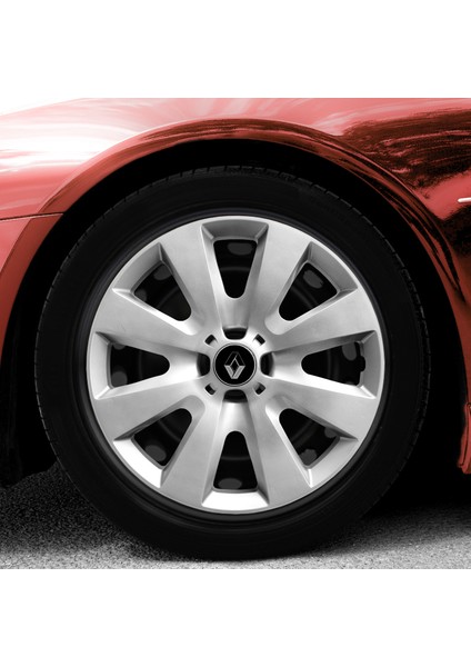 Renault Megane 2 15 Inç Jant Kapağı Amblemli Gri 4'lü Takım 110