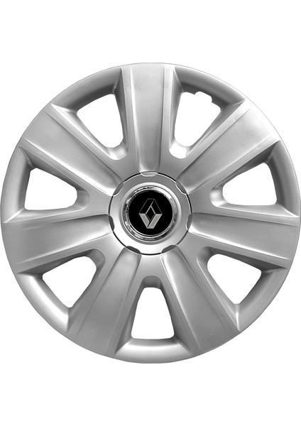 Renault Clio 3 14 Inç Jant Kapağı Amblemli Gri 4 Adet 1 Takım 108