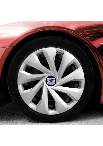 Seat Leon 14 Inç Jant Kapağı Amblemli Gri 4 Adet 1 Takım 129