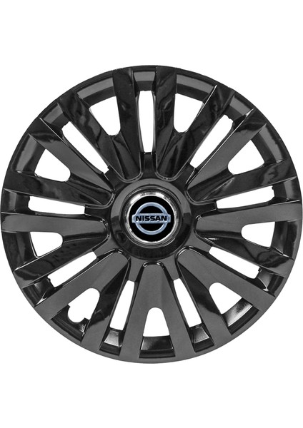 Nissan Almera 13 Inç Jant Kapağı Amblemli Piano Black 4 Adet 1 Takım 207