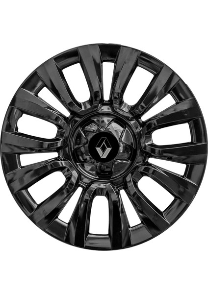 Renault Clio 3 15 Inç Jant Kapağı Amblemli Piano Black 4 Adet 1 Takım 206