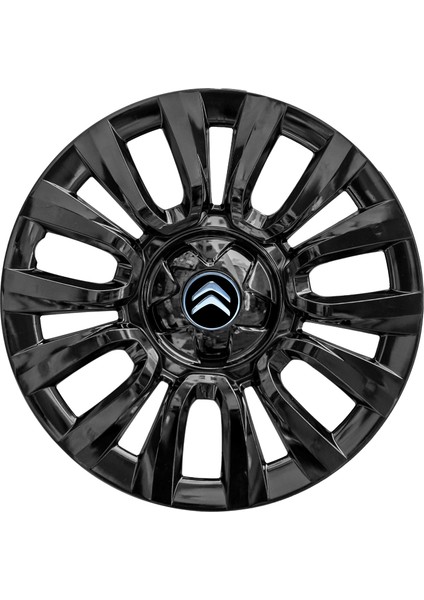 Citroen C Elysee 15 Inç Jant Kapağı Amblemli Piano Black 4 Adet 1 Takım 206