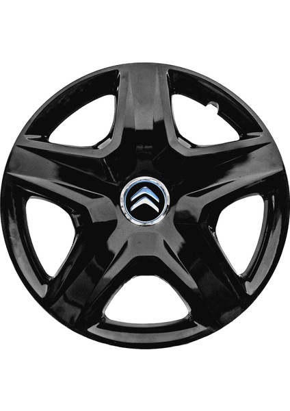 Citroen C Elysee 15 Inç Jant Kapağı Amblemli Piano Black 4 Adet 1 Takım 202