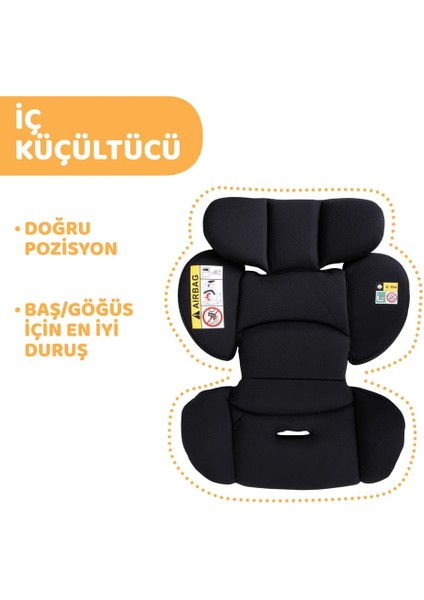 SEAT3FIT I-Size Oto Koltuğu, Gr.0+/1/2, Siyah