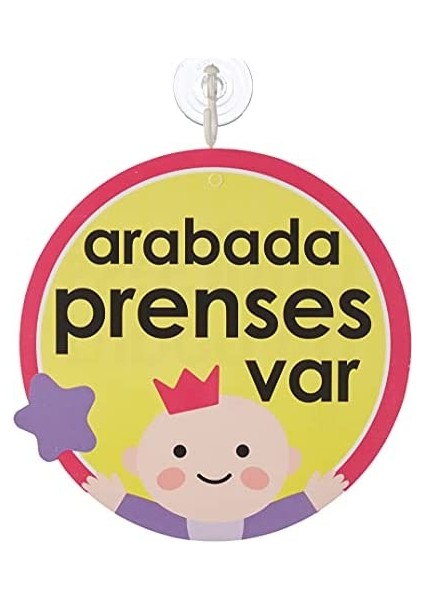 Araba Cam Yazısı Arabada Prenses Var (Pembe) indirimleri