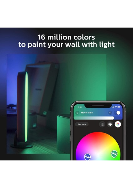 Hue Play 2'li Ekopaket, Akıllı LED Aydınlatma, Siyah, Güç Adaptörü Dahil