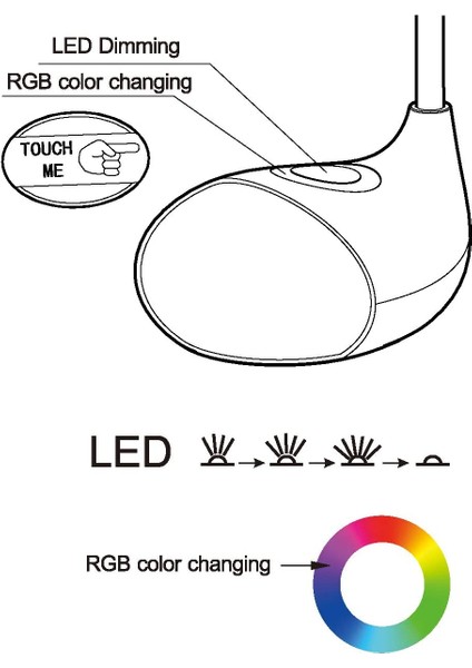 97078 Cabado 1 Dokunmatik Masa Lambası modelleri