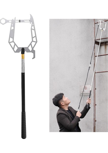 U Tip Teleskopik Tekne Kanca Dock Thread Dış Mekan Hızlı B Adaptörü Rod (Yurt Dışından)