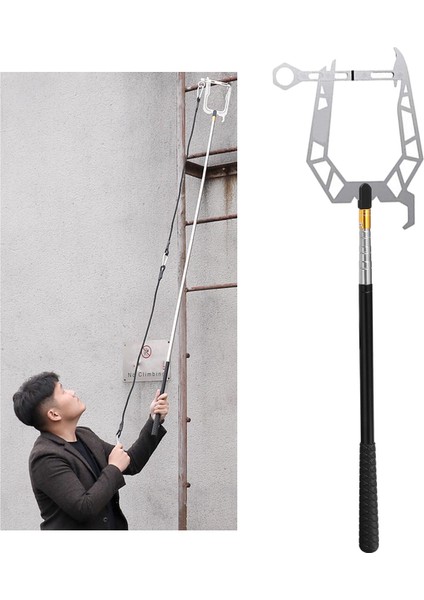 U Tip Teleskopik Tekne Kanca Dock Thread Dış Mekan Hızlı B Adaptörü Rod (Yurt Dışından)