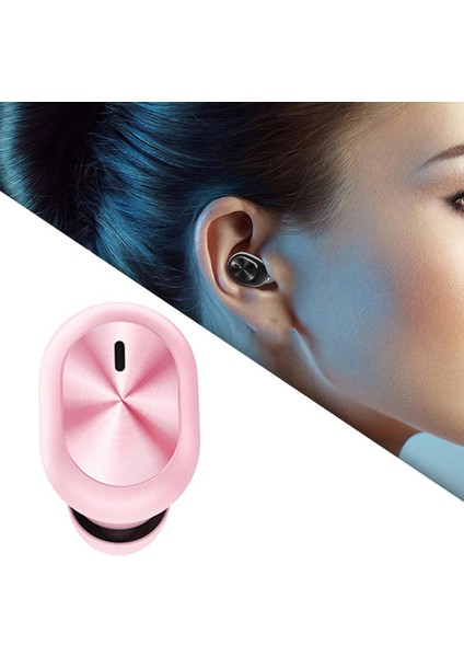 Tek Bluetooth Kulaklık Mini Kulaklıklı Kulaklık Gürültü Pembe Pembe (Yurt Dışından)