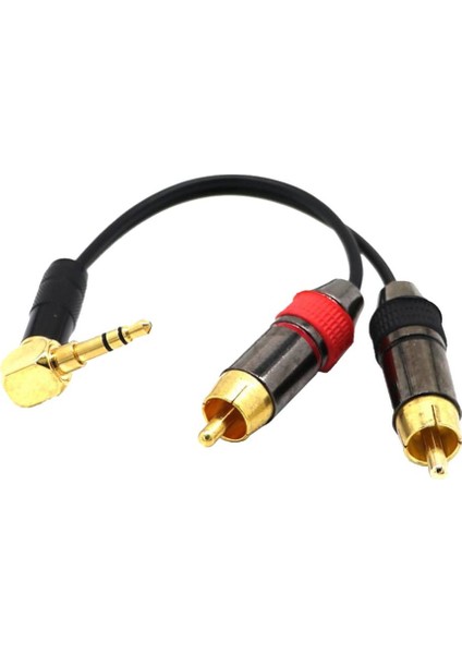 3.5mm Erkek - 2 Rca Erkek Stereo Ses Adaptörü Uzatma Kablosu 12 (Yurt Dışından)