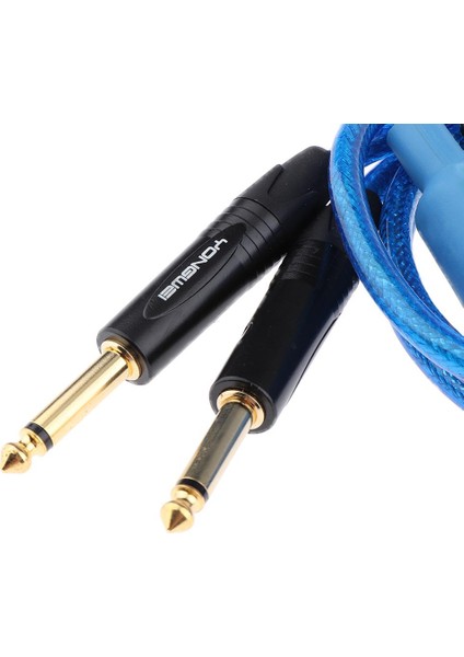 Mavi Için 3,5 mm Erkek Ila Çift 6.35MM Erkek Adaptör Ses Kablosu, 1m (Yurt Dışından)