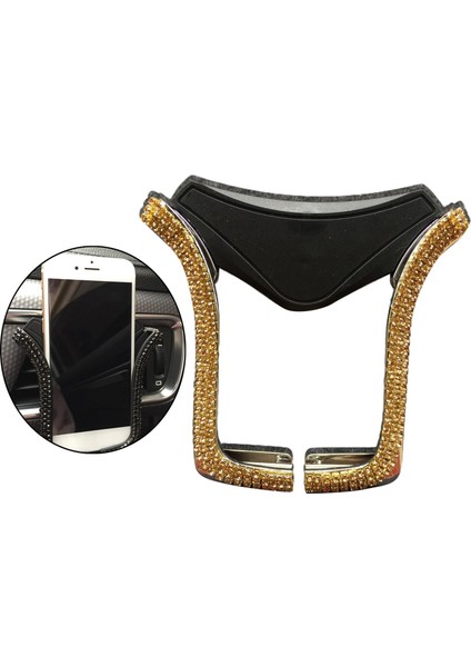Bling Telefon Sahibi Evrensel Ayarlanabilir Araba Telefonu Altın (Yurt Dışından) indirimleri