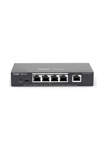 Ruıjıe Reyee RG-ES205GC-P 5port Gıgabıt Swıtch 4port Poe+