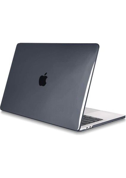 Apple 13" Macbook Air M2 A2681 Kristal Siyah Kılıf Koruyucu Kapak CMMA-136B