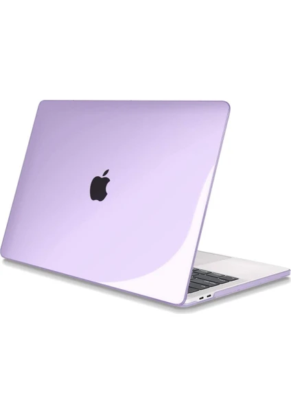 Apple 13" Macbook Air M2 A2681 Kristal Mor Kılıf Koruyucu Kapak CMMA-136PU