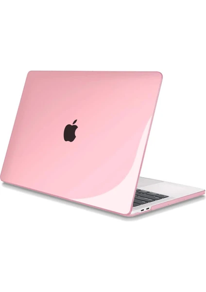 Apple 13" Macbook Air M2 A2681 Kristal Pembe Kılıf Koruyucu Kapak CMMA-136P