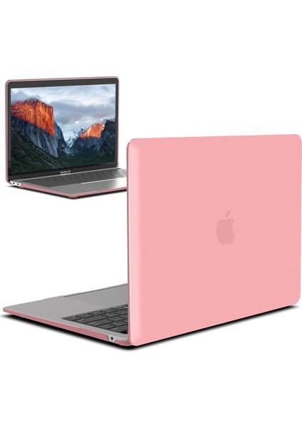 Apple 13" Macbook Air M2 A2681 Pembe Kılıf Koruyucu Kapak CMAT-136P