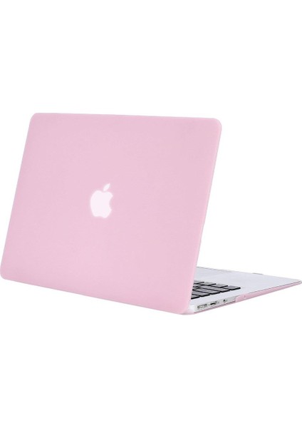 Apple 13" Macbook Air M2 A2681 Pembe Kılıf Koruyucu Kapak CMAT-136P