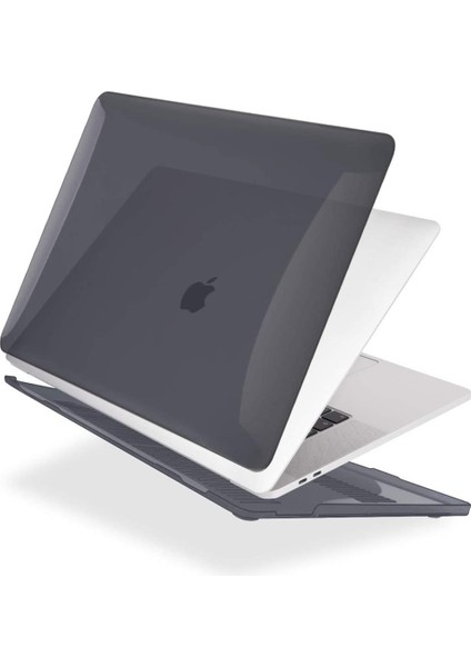 Apple 13" Macbook Air M2 A2681 Kristal Siyah Kılıf Koruyucu Kapak + USB Çevirici modelleri