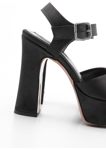 700 Kadın Platform Topuklu Abiye Ayakkabı Siyah modelleri