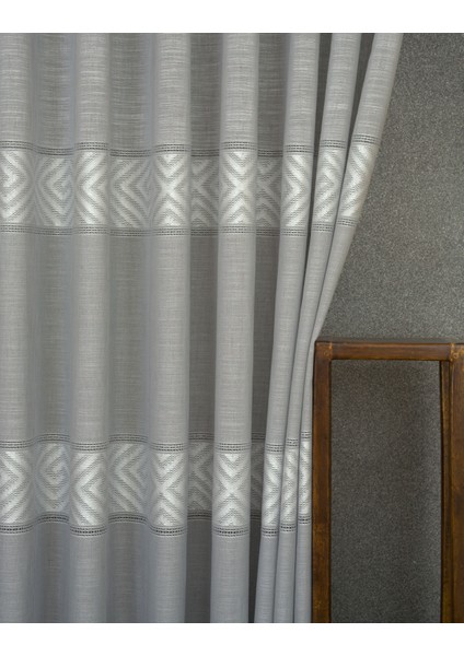 Vrc Desen Keten Tül Gri 1-2 Seyrek Pile 250X260