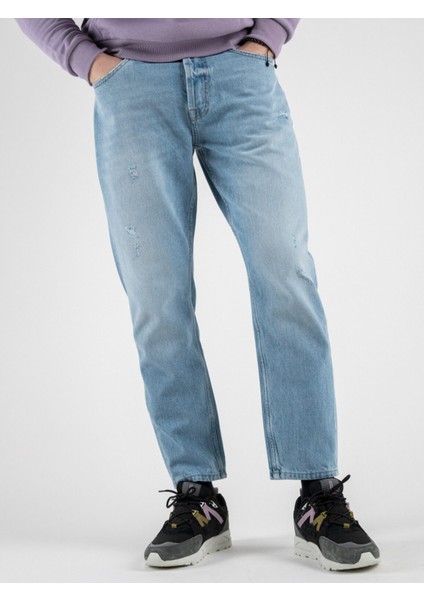 Erkek Rahat Kesim Kot Pantolon Onsavı Crop L. Blue 4858 Jeans 22024858