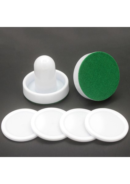 2 Adet Hava Hokey Itici ve 4pcs Pucks Için Oyun Masaları Beyaz